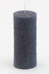 p 1 2 1 121 Bougie cylindrique textile grise 6x14 cm - Bougie cylindrique textile grise 6x14 cm