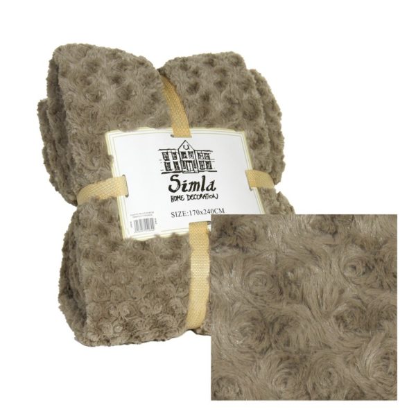 Simla-Plaid beige-taupe 130x170cm