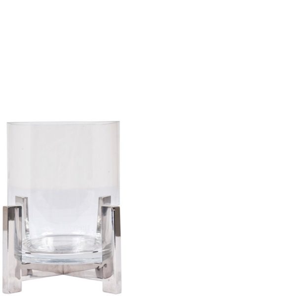 Lanterne verre et métal 18 cm – Image 2