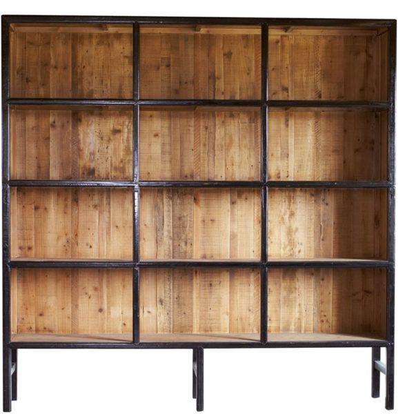 p 5 8 3 583 Buffet haut noir 230cm Bellport Lifestyle - Bibliothèque bois Noir 230 cm Bellport