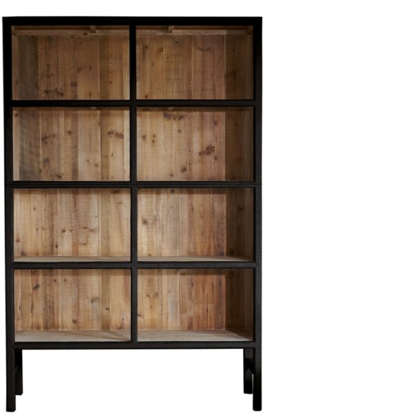 Bibliothèque bois Noir 150 cm Bellport – Image 2