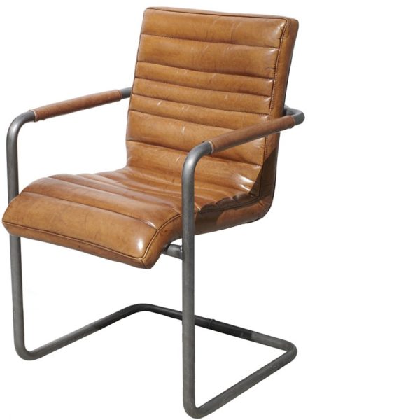 Chaise cuir brun Chicago