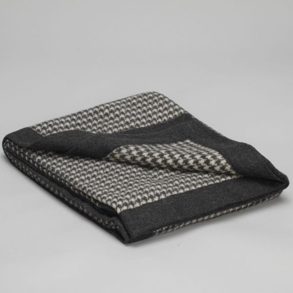 Simla-Plaid Laine Graphique Gris 130x170cm
