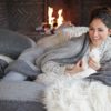 Plaid  fausse fourrure Blanc – Image 3