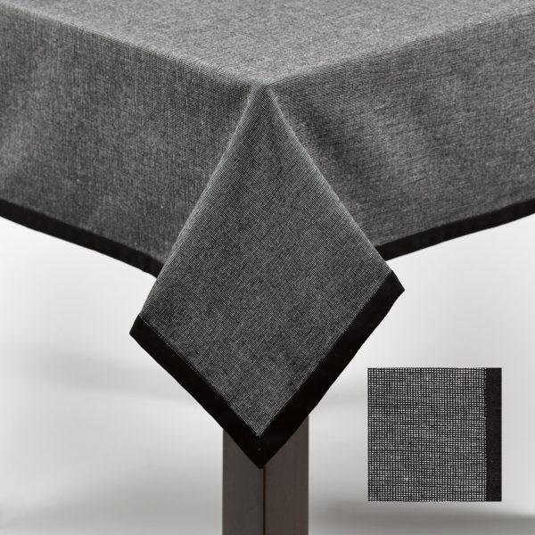 Nappe Simla 150x260 cm Noir et blanc
