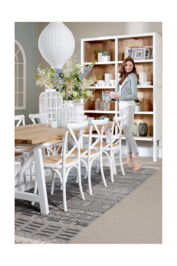 Lot de 2  Chaises bistrot blanche Lifestyle – Image 2
