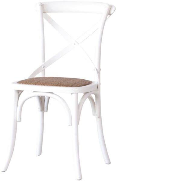 Lot de 2  Chaises bistrot blanche Lifestyle – Image 4