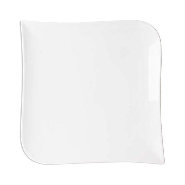 Lot de 6 Assiettes plates porcelaine Melody 25.5cm Blanc – Image 2