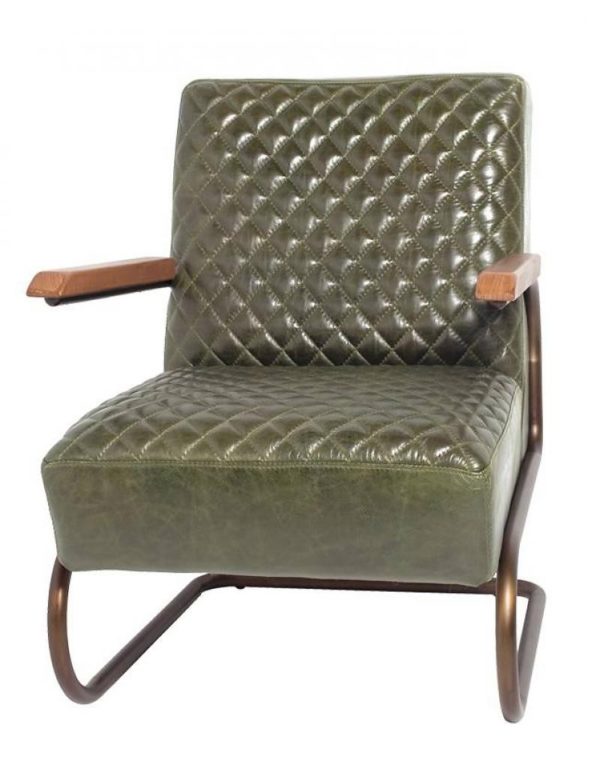 p 2 5 6 7 2567 Fauteuil Edward Swing Vert Lifestyle - Fauteuil cuir vert vintage Edward