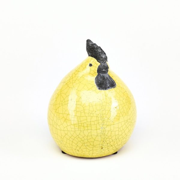 POULE CERAMIQUE ARGENT DIA14 H19CM – Image 2