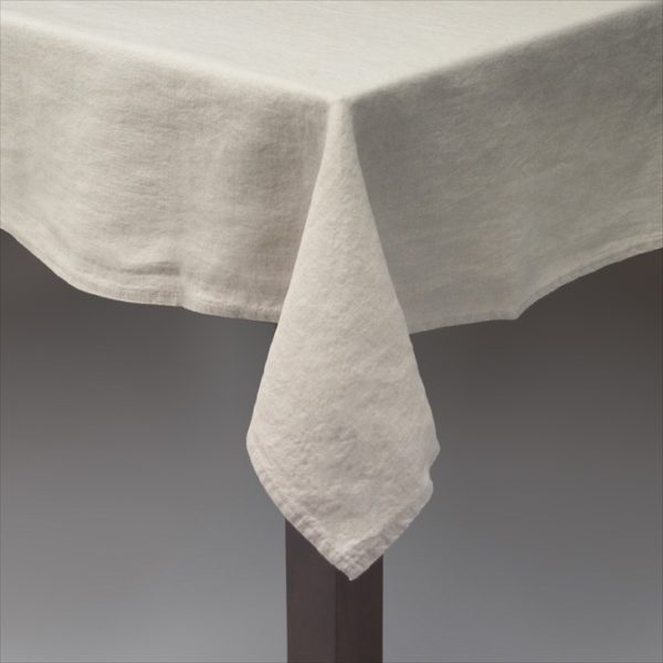 Nappe lin lavé Gris Naturel 150 x 250 cm