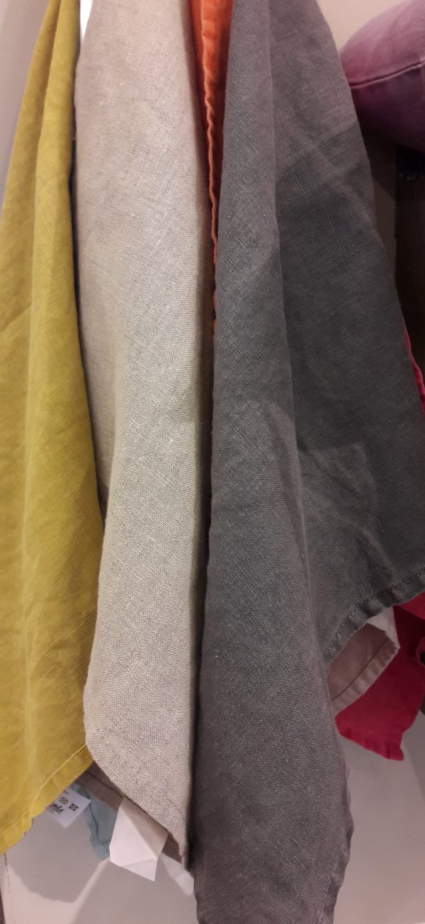 Nappe lin lavé Gris Naturel 150 x 250 cm – Image 2