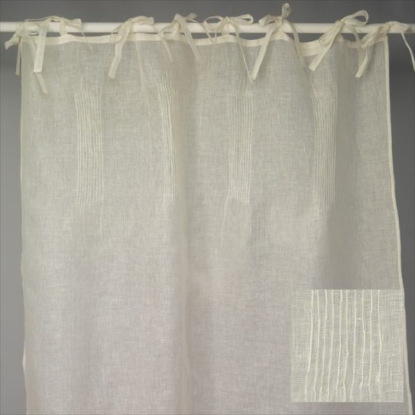 Rideau Lin Ecru Simla 140 x 280cm
