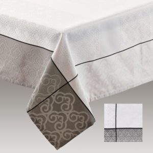 p 2 3 7 5 2375 Nappe Simla 150 x 260 cm gris et blanc - Nouveaux produits