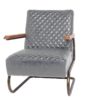 Fauteuil Cuir Gris Edward