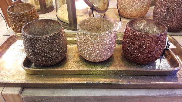 Photophores en verre cuivre (lot 3) – Image 2