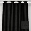 Rideaux Velours noir ocultants x2 140x265cm