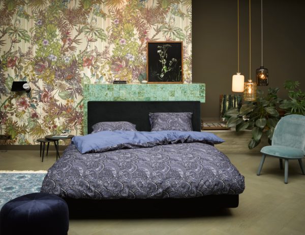 Parure housse de couette Mire bleu Essenza 240x220 et taies – Image 3
