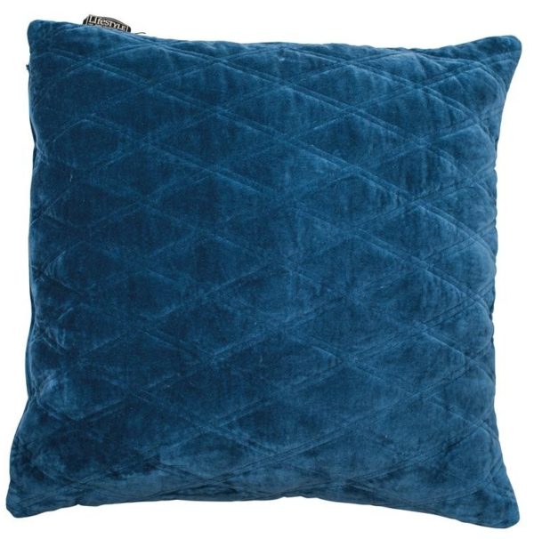 p 3 2 7 4 3274 Coussin velours bleu Dasha 50x50cm Lifestyle - Coussin velours bleu Dasha