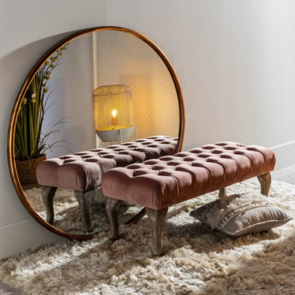 Banquette Velours Rose Capitonnée – Image 2