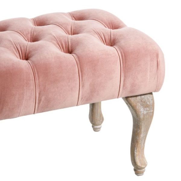 Banquette Velours Rose Capitonnée – Image 3