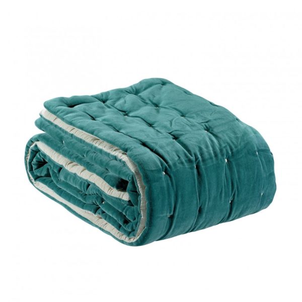 Edredon 160X160 Elise Vert de gris Vivaraise