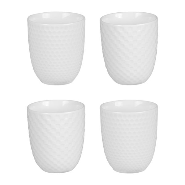 237533 - Coffret de 4 tasses Snow blanc 20 cl