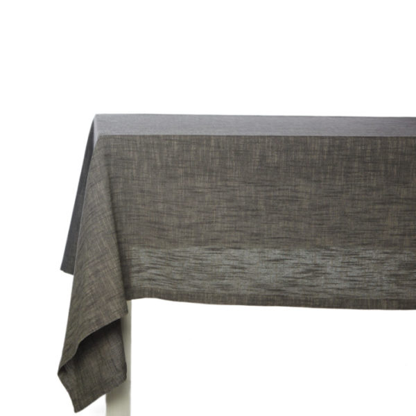 Nappe en coton gris 150 X 250 cm