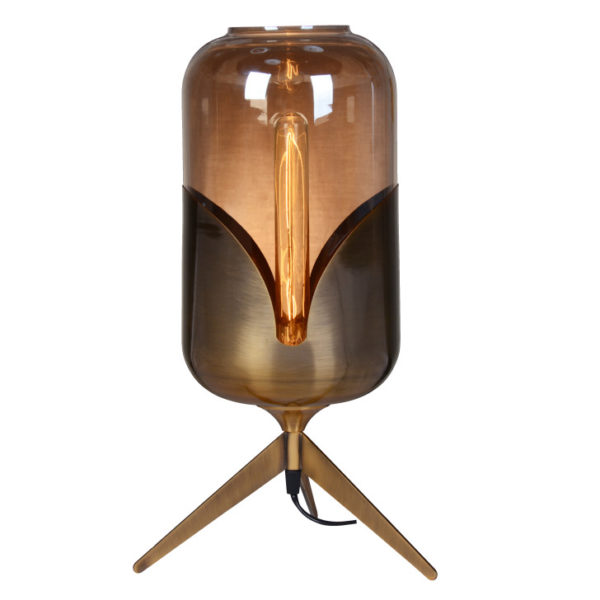 Lampe de table Ambre métal et verre Simla