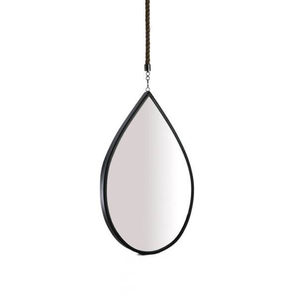 Miroir Goutte en fer noir Simla