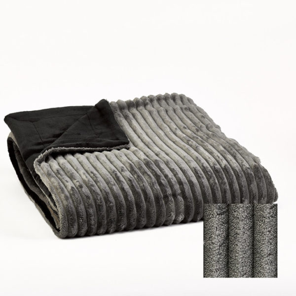 psc354.1 130x170 1 - Plaid gris foncé-noir Stripes