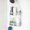 Caddie de douche Flex. Organiseur de douche à étagère, à suspendre, coloris blanc. – Image 5