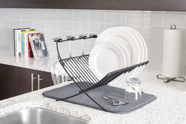 Égouttoir à Vaisselle et Tapis de Séchage en Microfibre XDRY Umbra – Image 4
