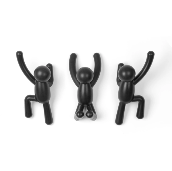 buddy hook noir - Crochets muraux Buddy noir UMBRA lot de 3