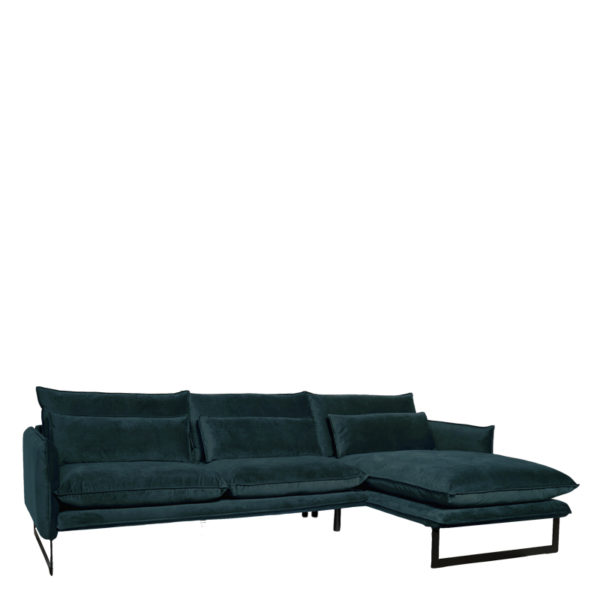 Canapé d'angle droit Velours 13 coloris Milan – Image 3