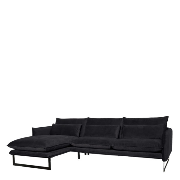 Canapé d'angle gauche velours 13 coloris Milan