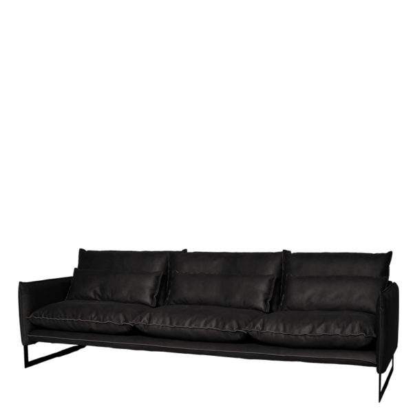 canape milan anthracite lifestyle 4 - Canapé cuir Milan 4 Places 7 coloris