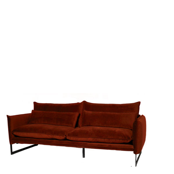 canape milan seven copper3 - Canapé velours 3 places 13 coloris Milan