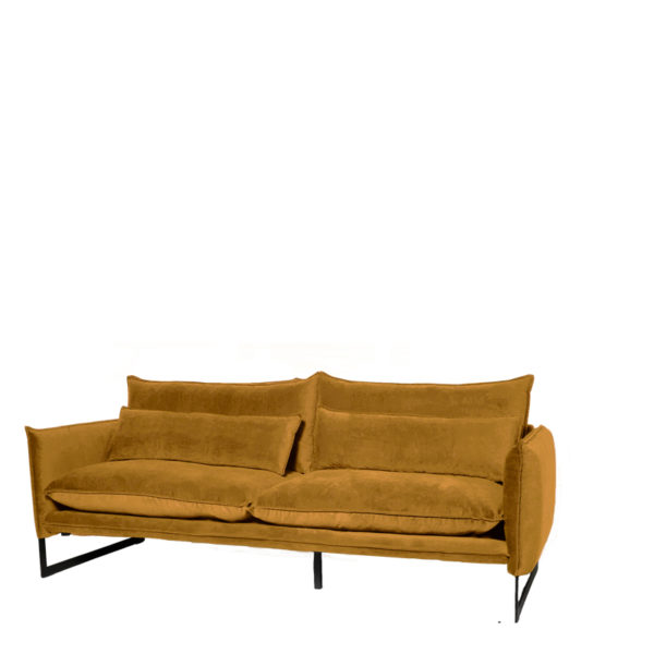 canape milan seven ocre 3 - Canapé velours 3 places 13 coloris Milan