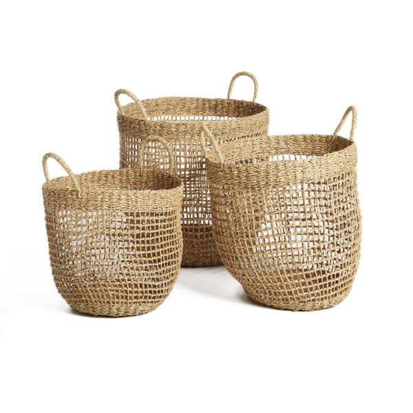 Panier Herbier Naturel Dia40-H40cm Simla