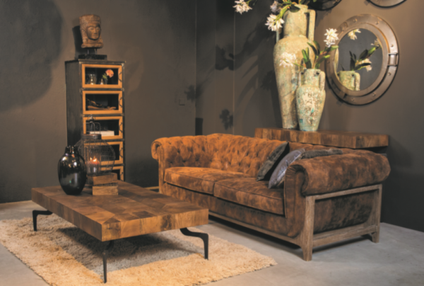 Canapé Chesterfield Cuir PTMD – Image 2