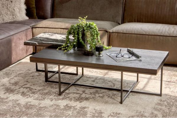 Table basse en bois noir 180 cm Burlington – Image 2