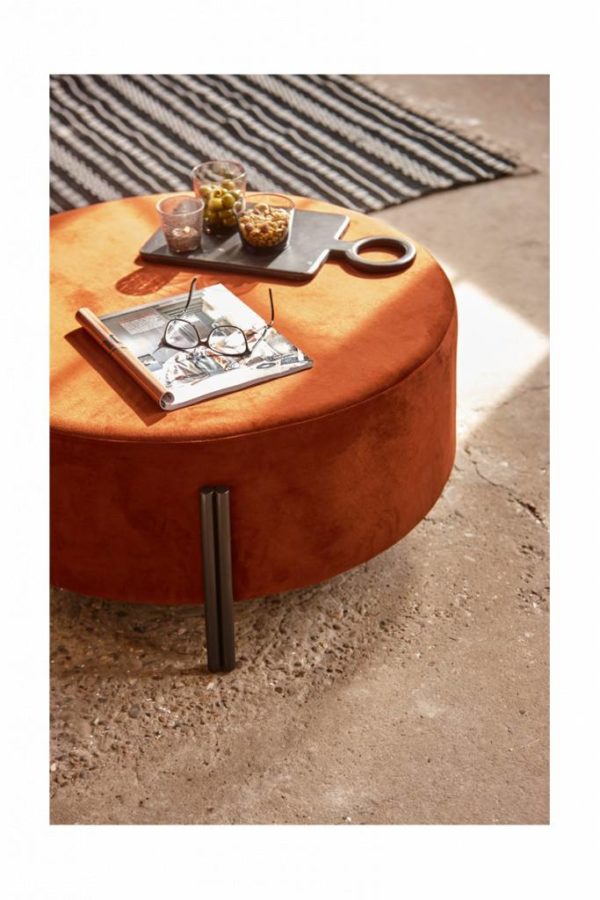 lifestyle easton stool - Tabouret Easton Velours Copper Lifestyle