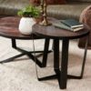 Table basse en cuir Nevada 85cm – Image 2
