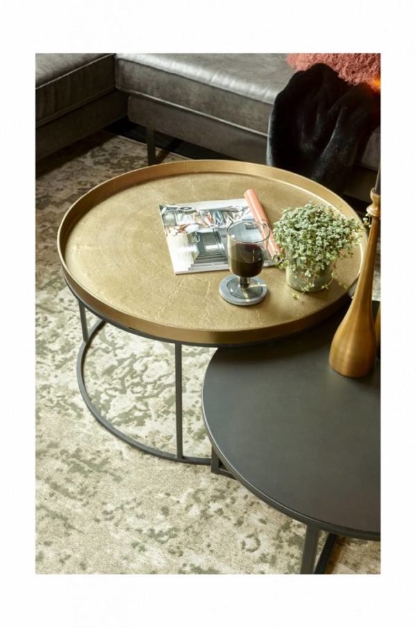 lifestyle northland coffee table meerdere maten4 - table basse Northland S métal doré