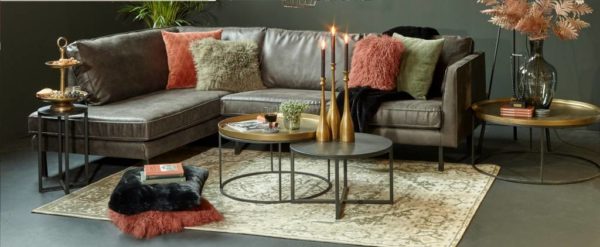 lifestyle northland coffee table meerdere maten5 - Table basse Northland M métal doré