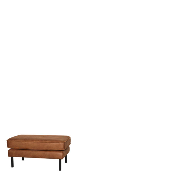 pouf perugia cuir cognac lifestyle - Pouf de Canapé Perugia Cuir Cognac Lifestyle