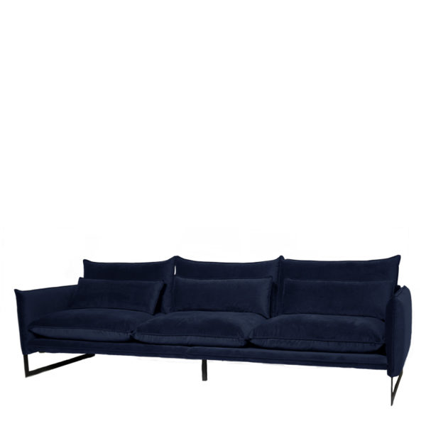 canape velours milan 4 navy - Canapé en velours 4 Places Milan 13 Coloris