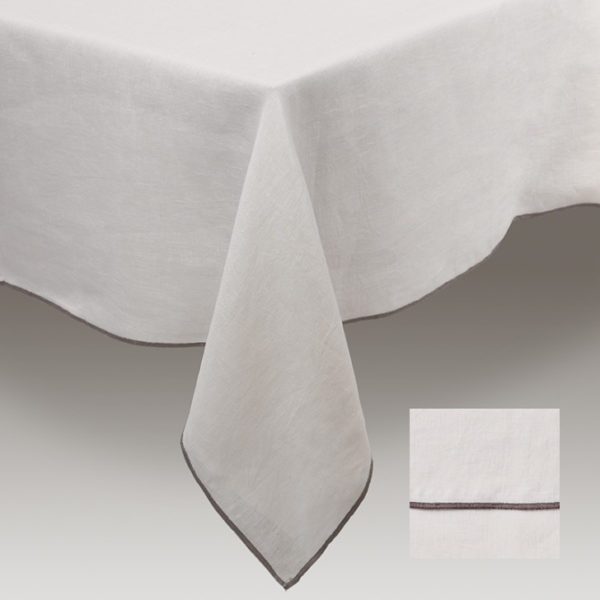 Nappe Lin blanc 150 x 250 cm