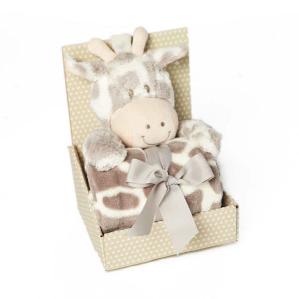 Peluche et plaid Girafe